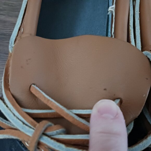 Bean Boots by LL Bean Women's 8 Navy Brown Leather Low Rubber Moc Toe Duck - Picture 4 of 9